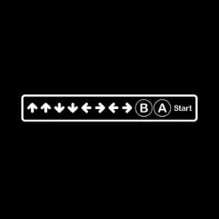 Konami Code T-Shirt für Gaming Fans schwarz