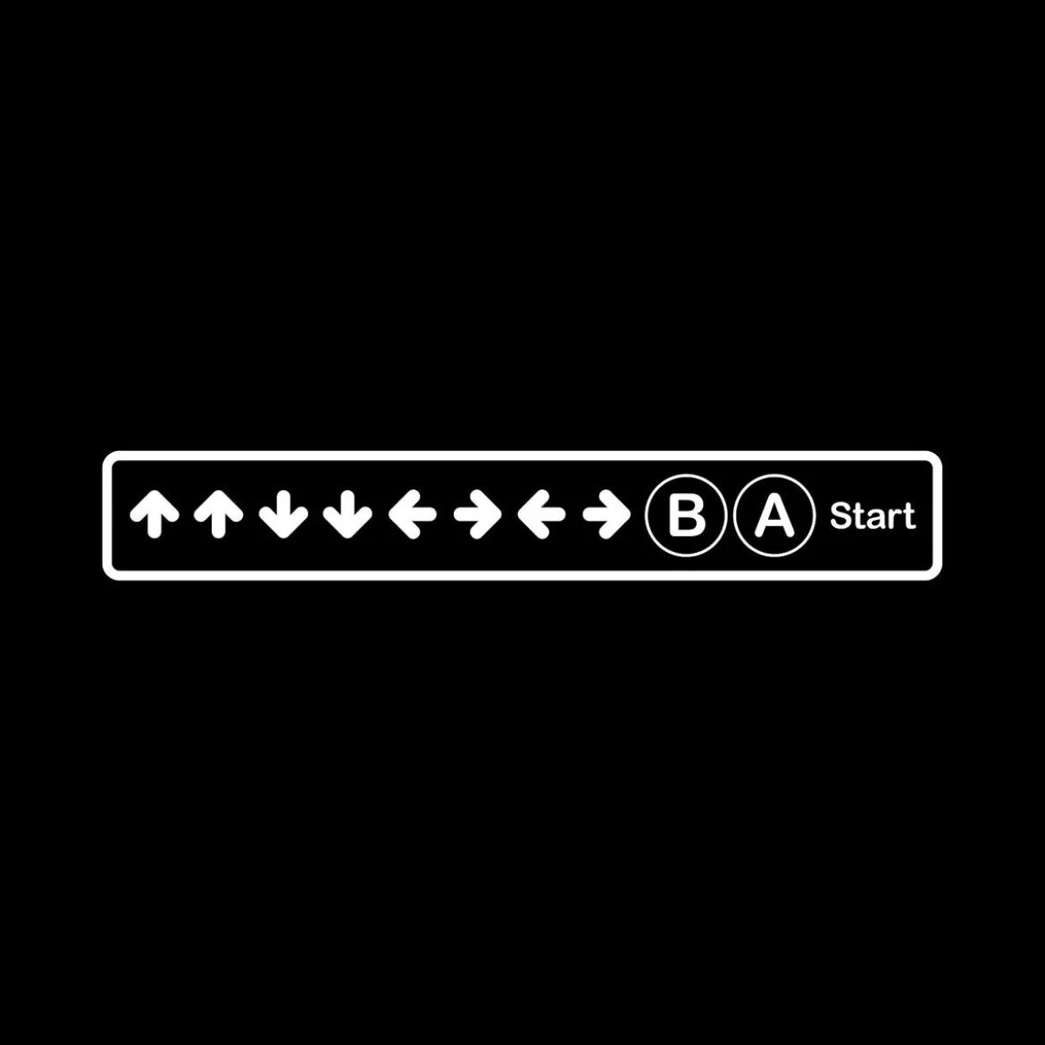 Konami Code T-Shirt für Gaming Fans schwarz