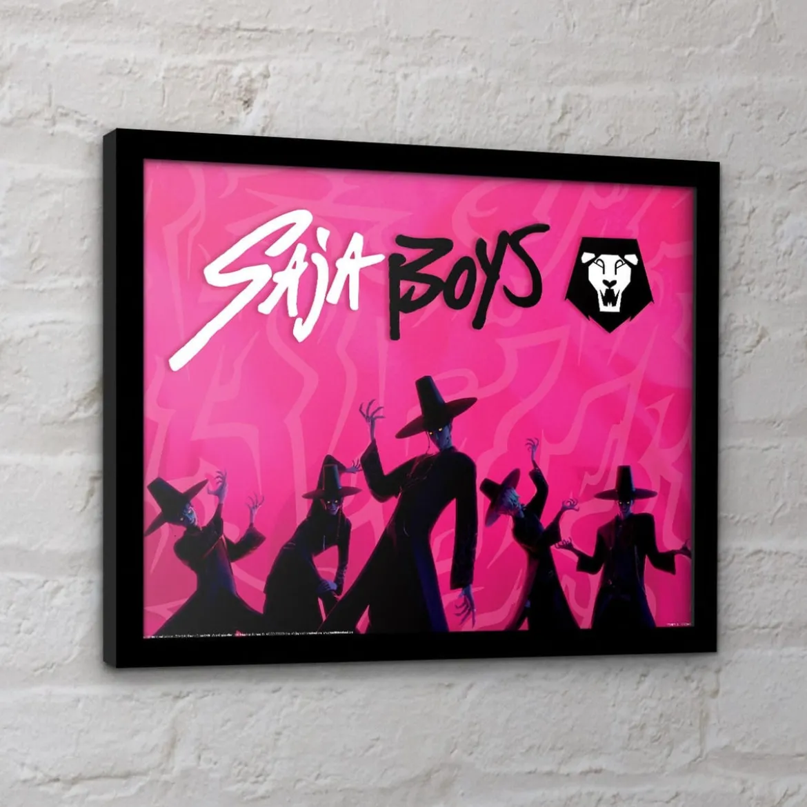 KPop Demon Hunters Collector Print Poster im Rahmen Saja Boys Idol