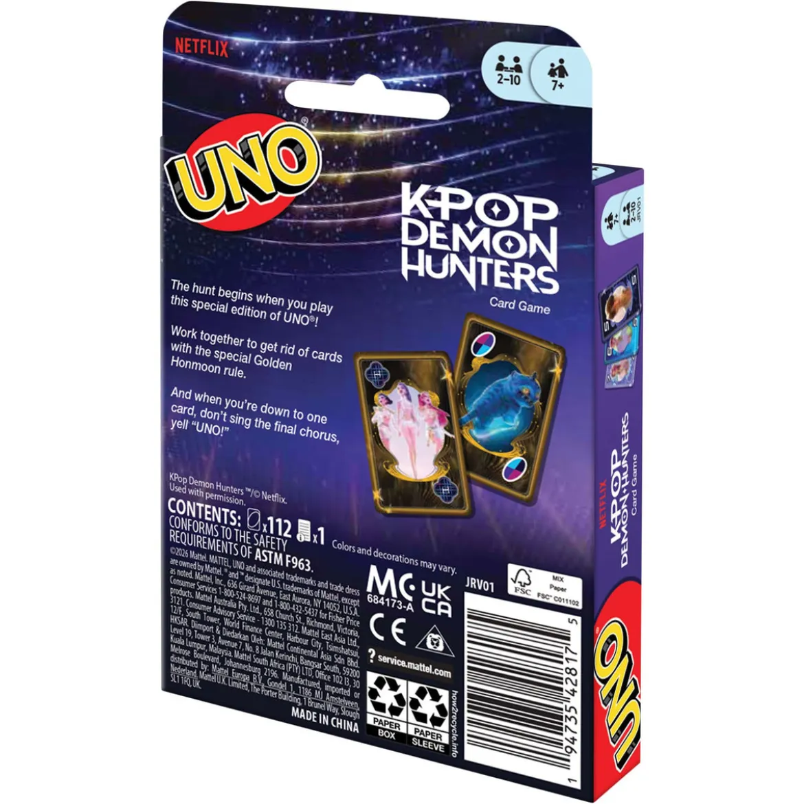 KPop Demon Hunters UNO Kartenspiel