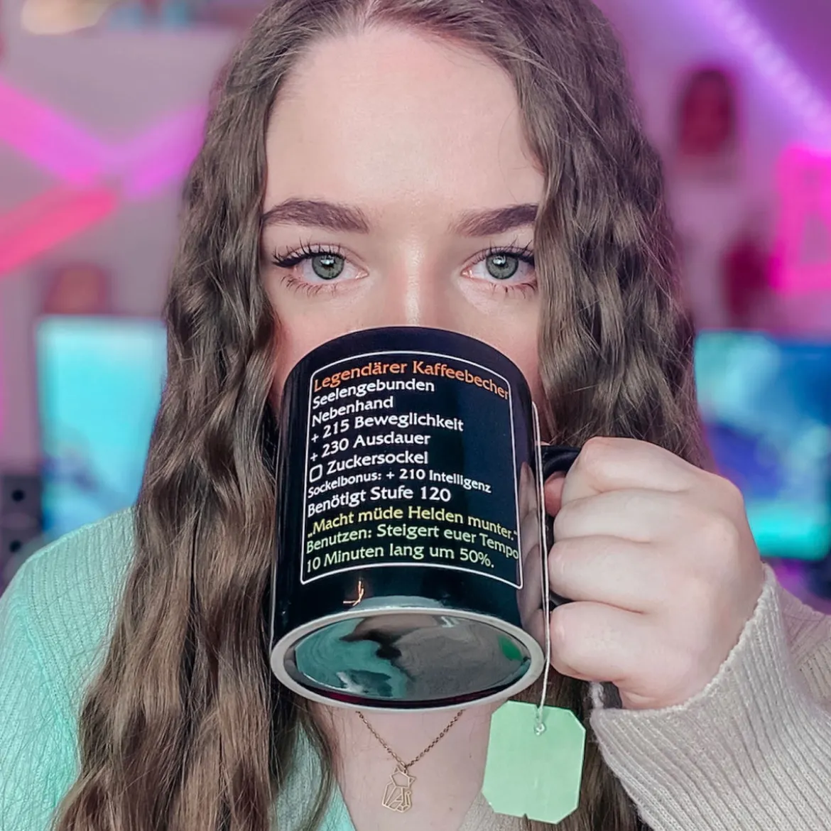 Legendärer Kaffeebecher - MMO Item Fan Tasse Level 120