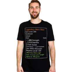 Level-120-Item Legendary Hero T-Shirt schwarz