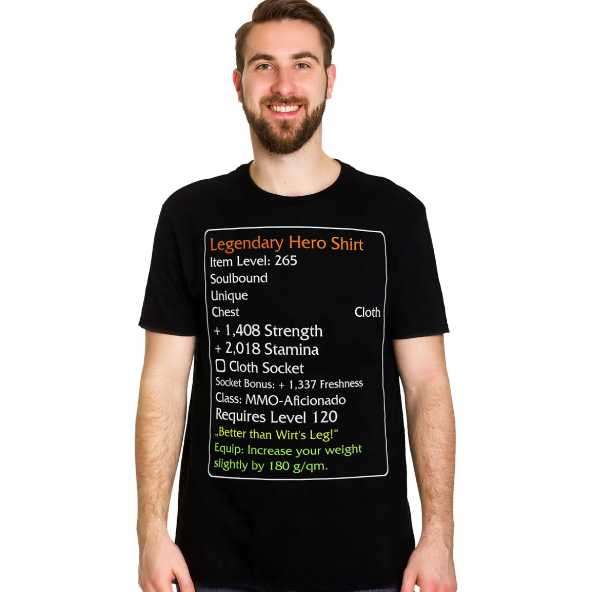 Level-120-Item Legendary Hero T-Shirt schwarz