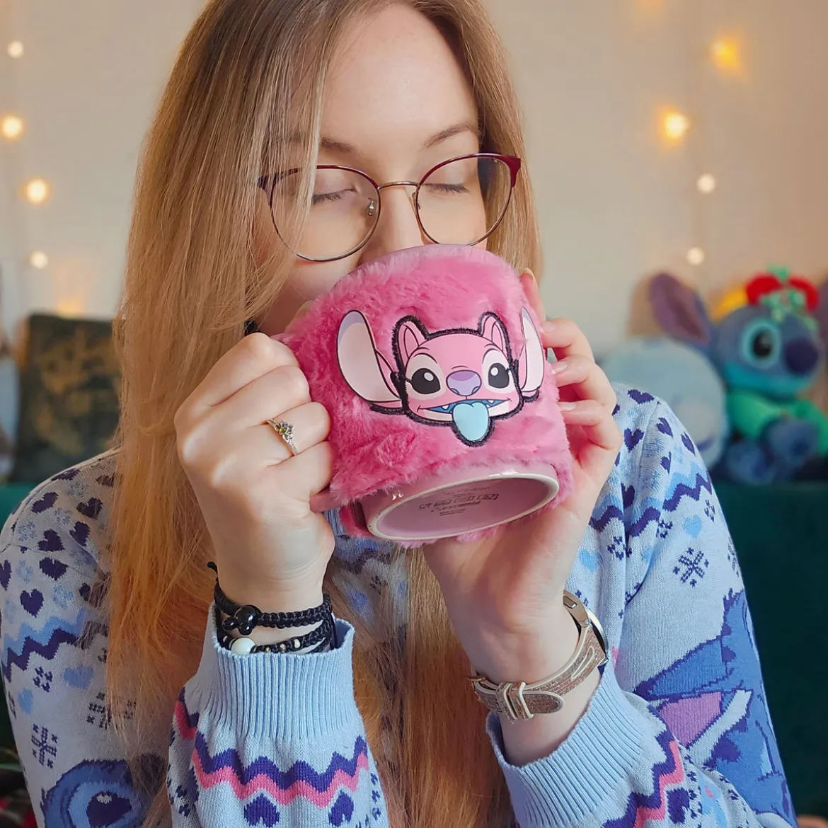 Lilo & Stitch - Angel Tasse mit Plüschüberzug