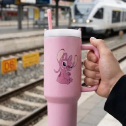 Lilo & Stitch - Angel To Go Becher mit Strohhalm