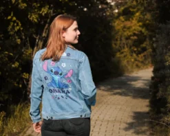 Lilo & Stitch - Flowers Jeansjacke Damen blau