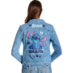 Lilo & Stitch - Flowers Jeansjacke Damen blau