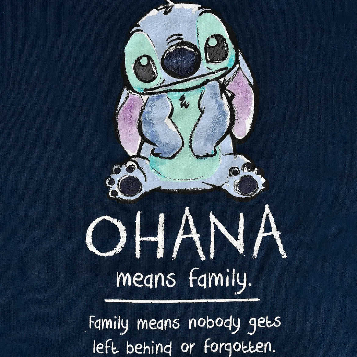 Lilo & Stitch - Ohana Means Family Hoodie Damen blau