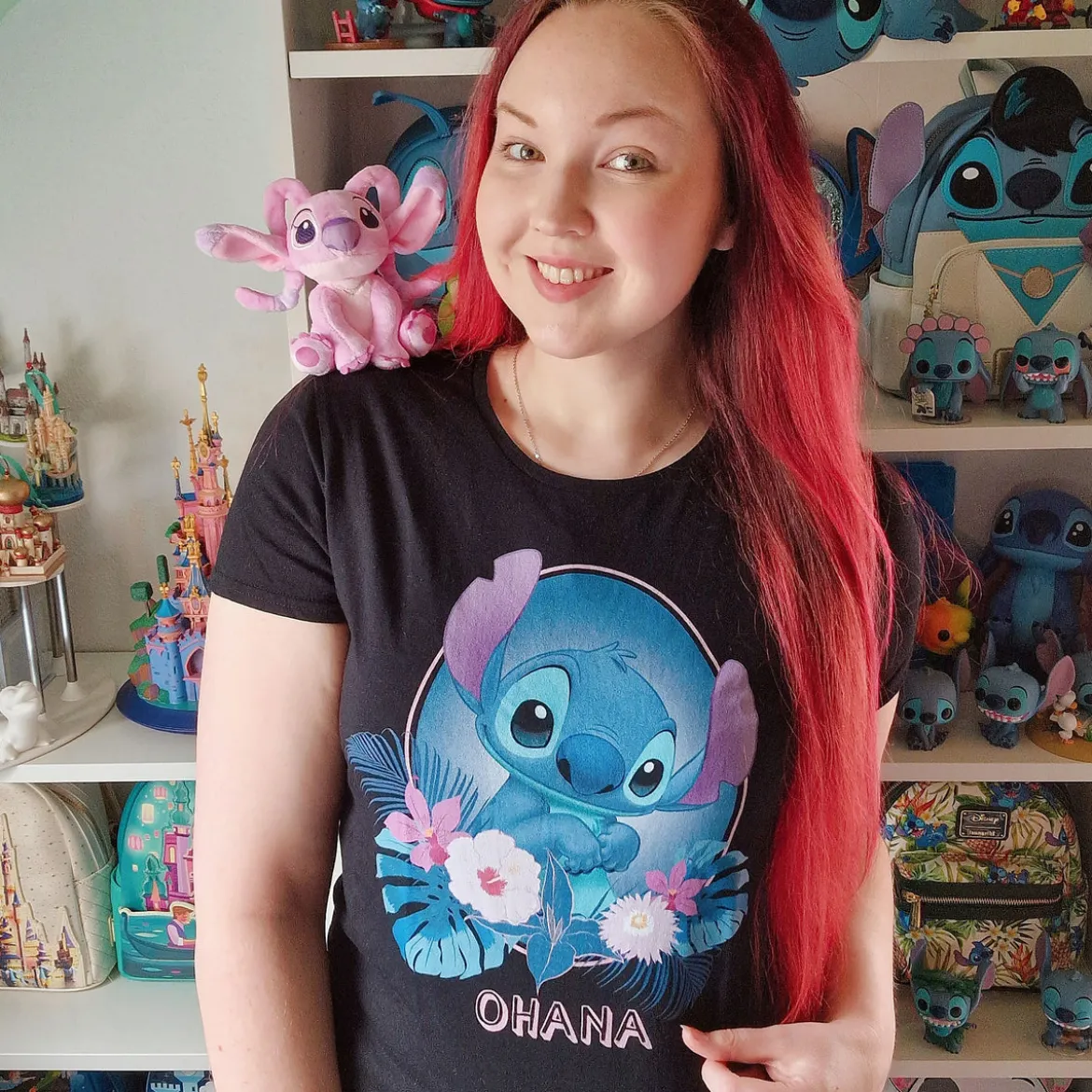 Lilo & Stitch - Ohana T-Shirt Damen schwarz