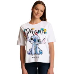 Lilo & Stitch - Ohana T-Shirt Damen weiß