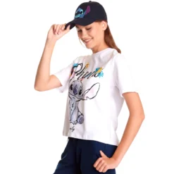 Lilo & Stitch - Ohana T-Shirt Damen weiß