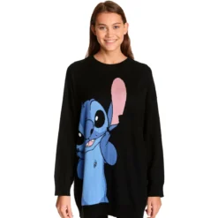 Lilo & Stitch - Oversize Sweater Damen schwarz