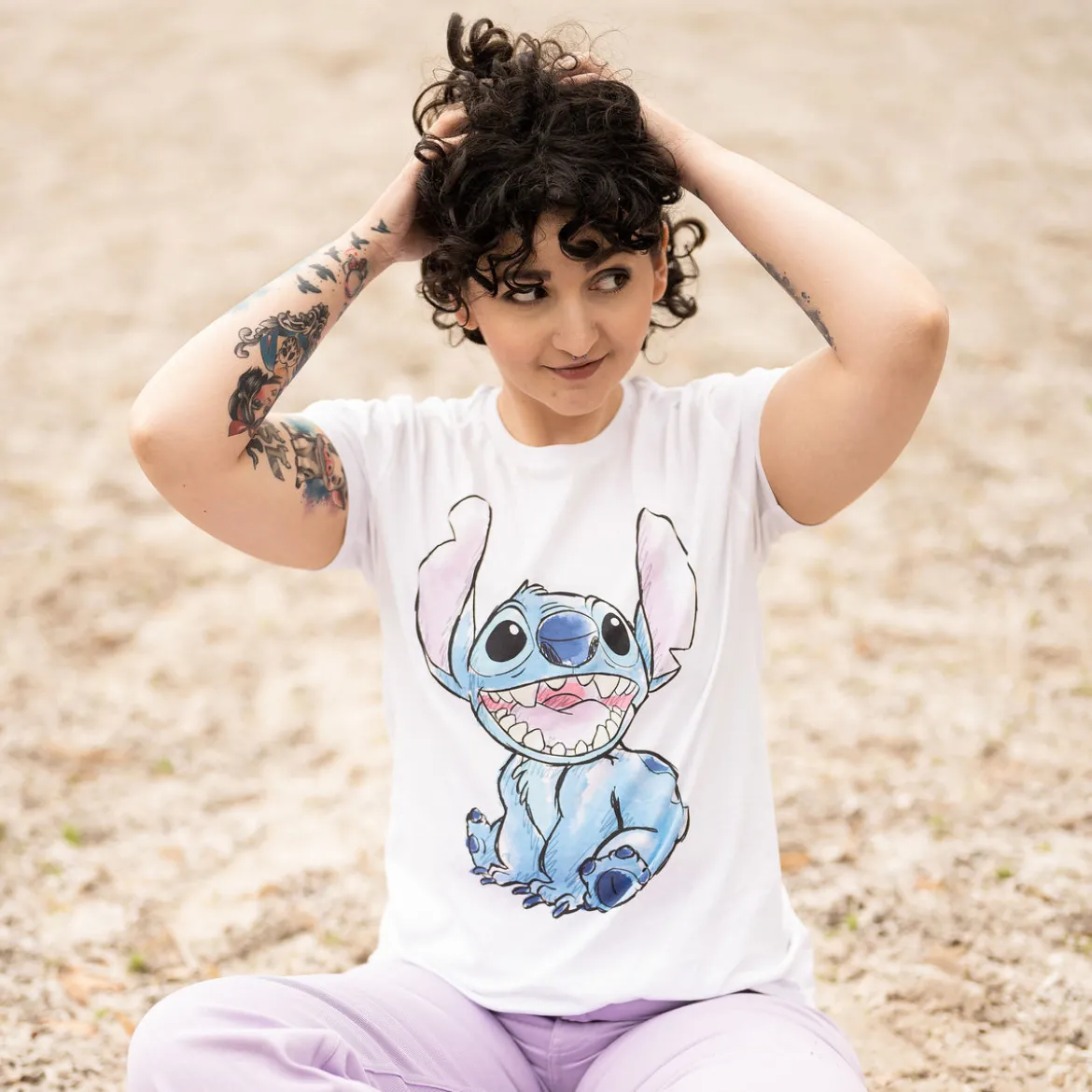 Lilo & Stitch - T-Shirt Stitch weiß