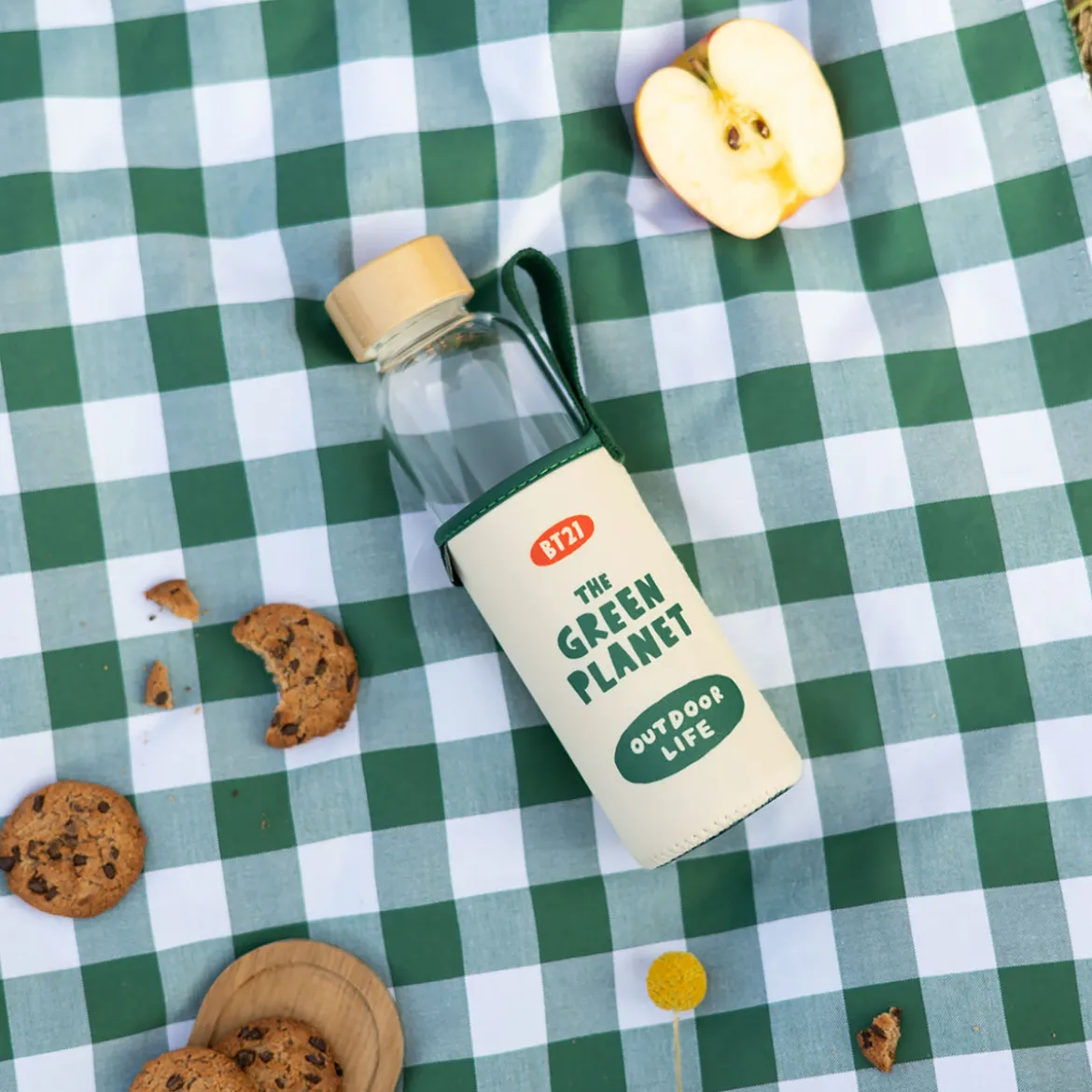 Line Friends - BT21 Green Planet Trinkflasche