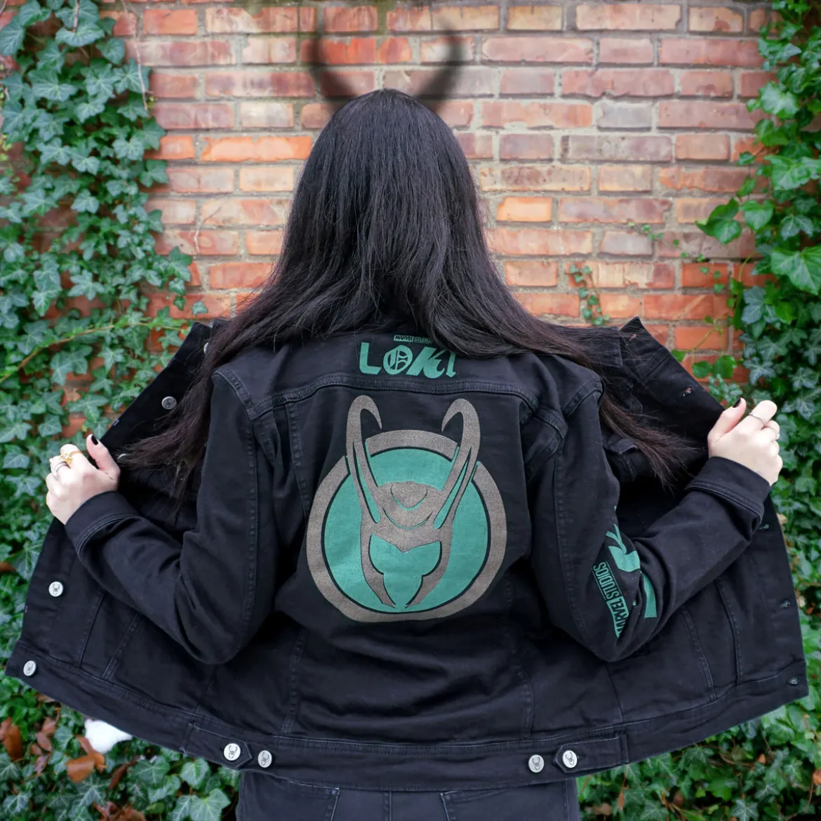 Loki - Logo Jeansjacke Damen schwarz