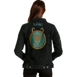 Loki - Logo Jeansjacke Damen schwarz