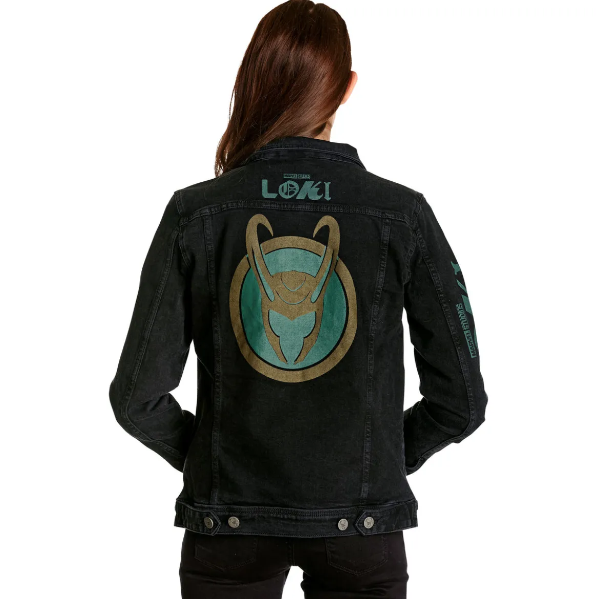 Loki - Logo Jeansjacke Damen schwarz