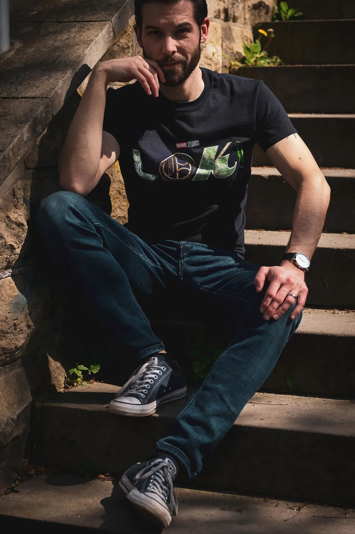 Loki - Logo T-Shirt schwarz