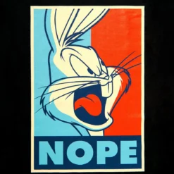 Looney Tunes - Bugs Bunny Nope Poster T-Shirt schwarz