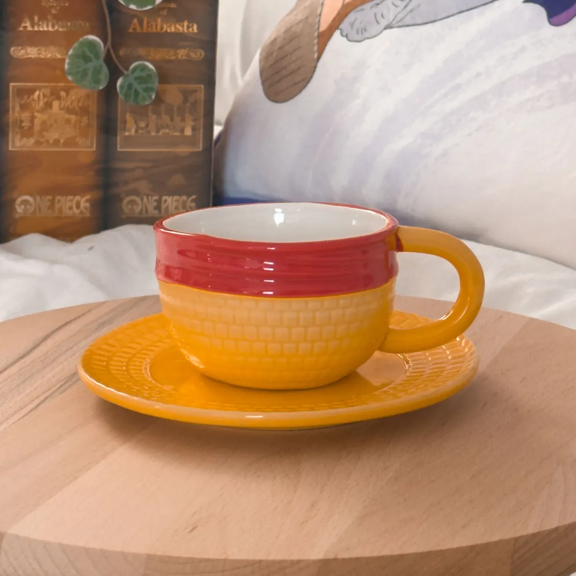 Luffy Strohhut Tasse mit Untertasse - One Piece