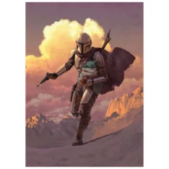 Mando mit Grogu Fototapete - Star Wars The Mandalorian