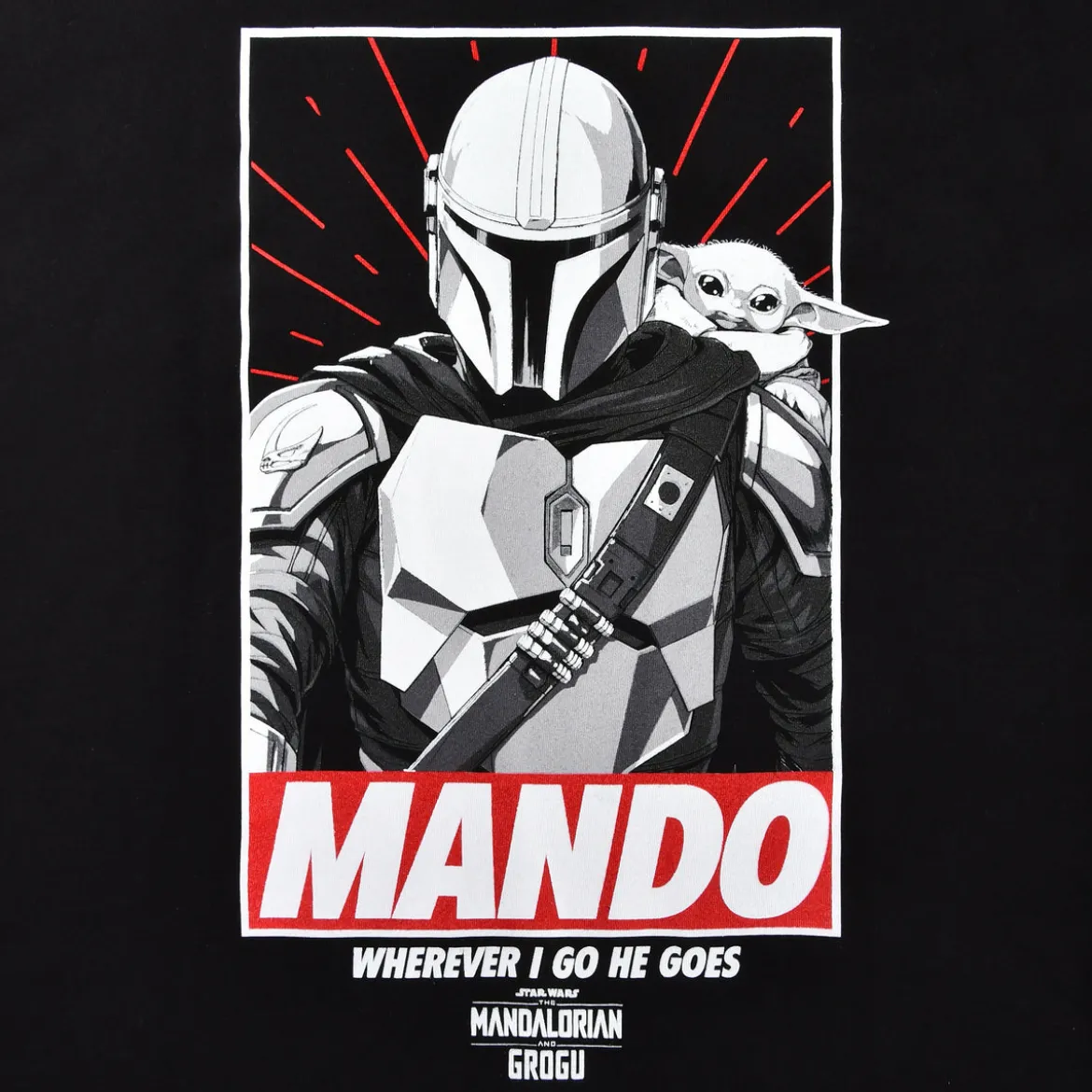 Mando Wherever I Go He Goes T-Shirt schwarz - Star Wars The Mandalorian