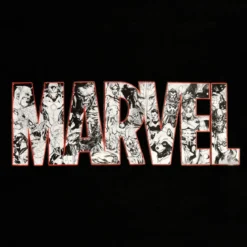 Marvel Comic Logo Hoodie Kinder schwarz