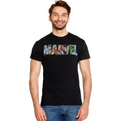 Marvel - Comic Strip Logo T-Shirt schwarz