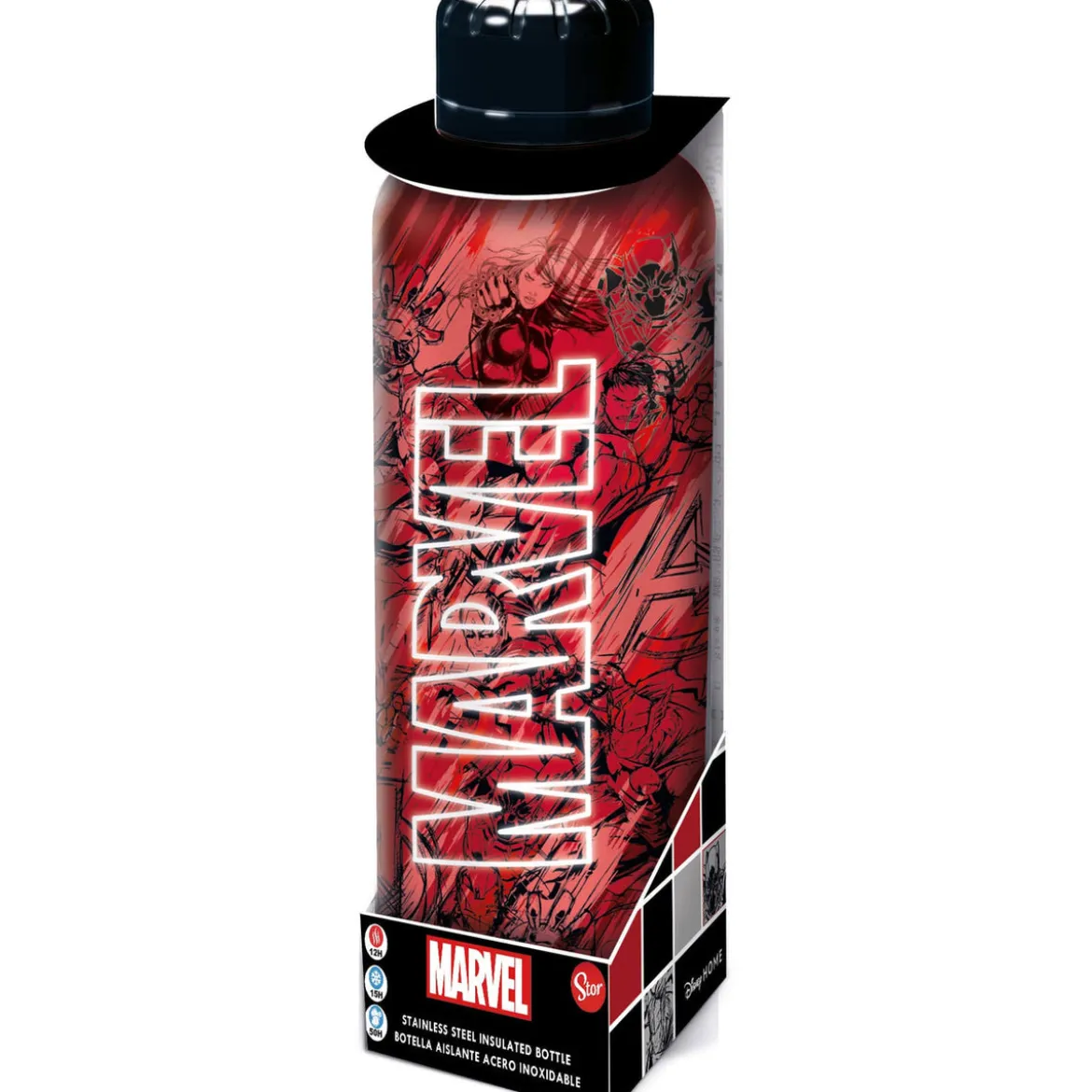 Marvel Edelstahl-Trinkflasche Marvel Pattern