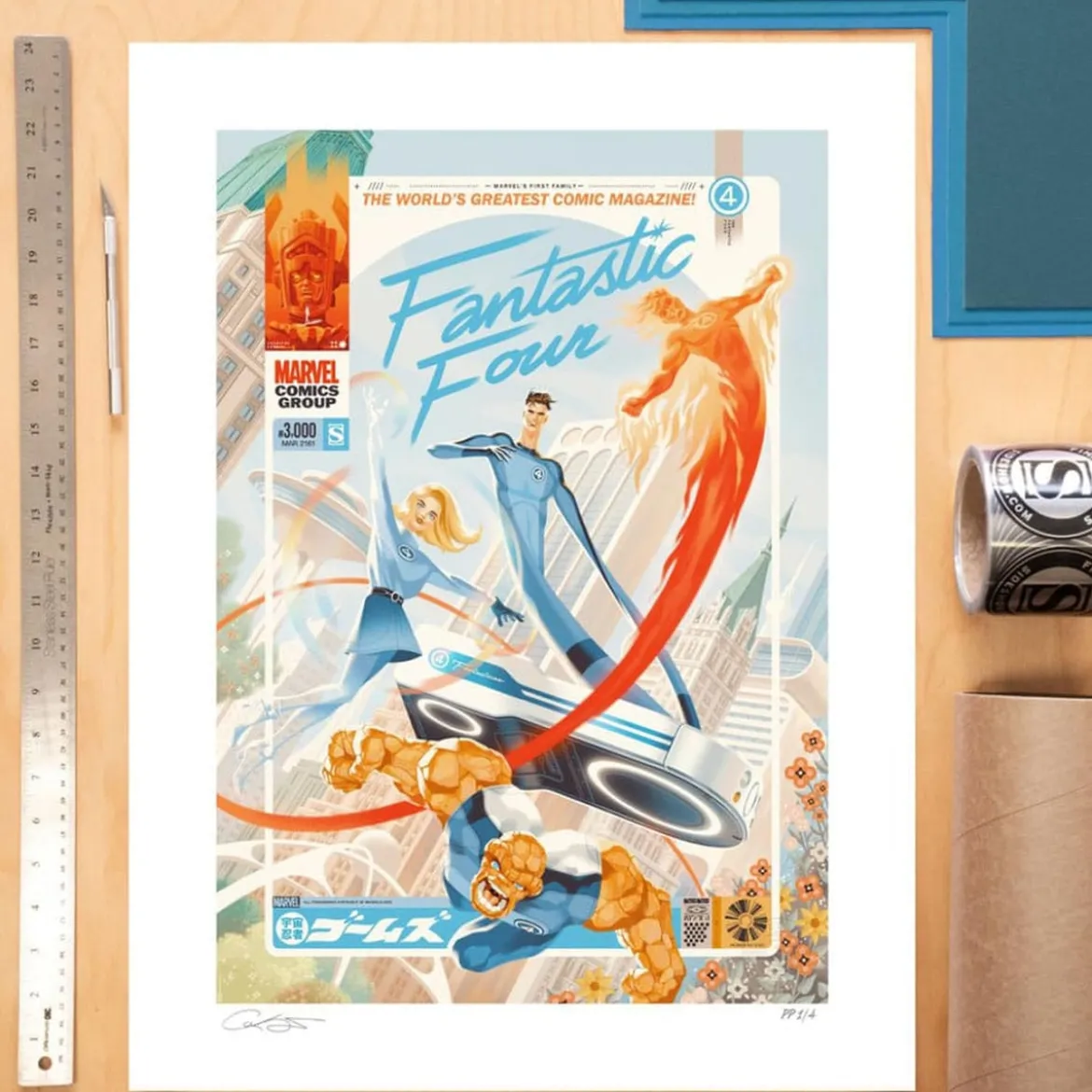 Marvel Fantastic Four #48 Kunstdruck Marvel's First Family: The Fantastic Four! 61 x 41 cm - ungerahmt
