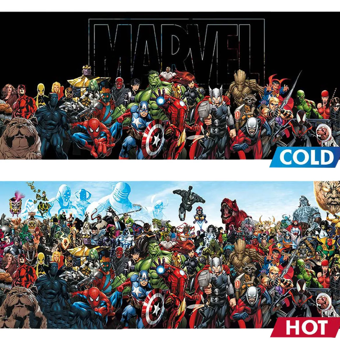 Marvel - Heroes Thermoeffekt Tasse