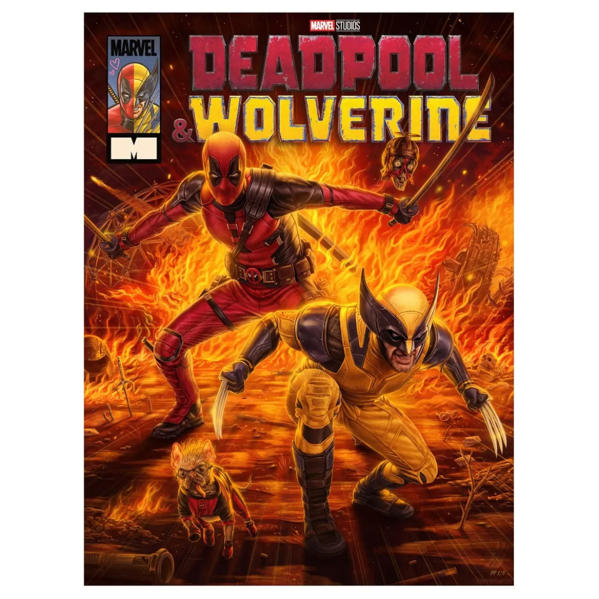 Marvel Kunstdruck Deadpool & Wolverine 46 x 61 cm - ungerahmt