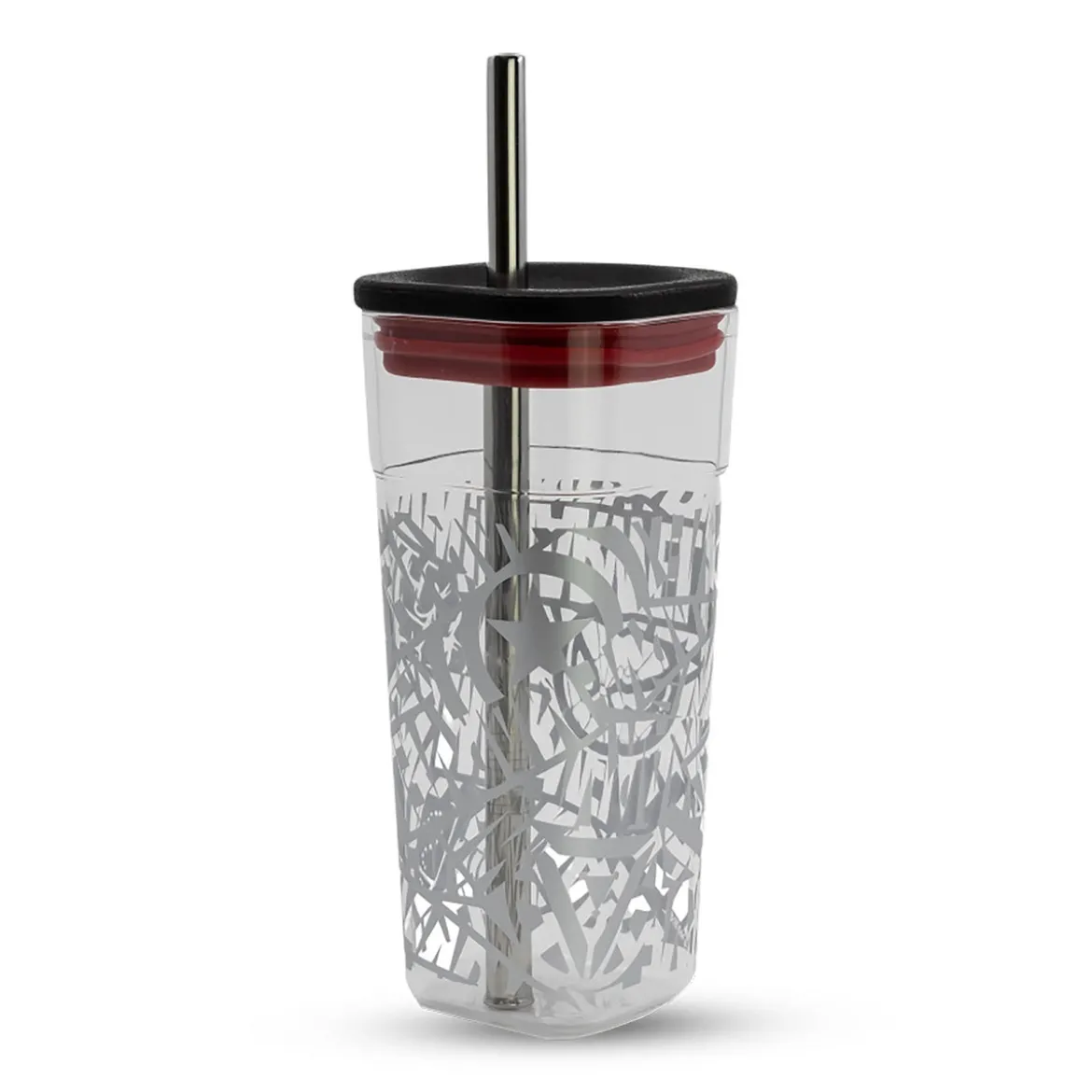 Marvel - Logo Becher mit Strohhalm