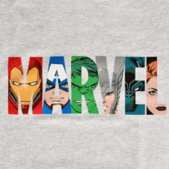Marvel - Logo Comic Heroes T-Shirt grau