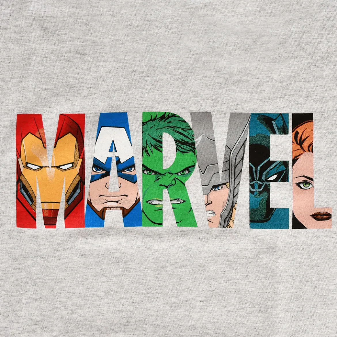 Marvel - Logo Comic Heroes T-Shirt grau