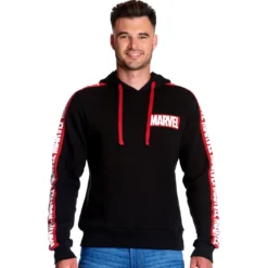 Marvel - Logo Hoodie mit Ärmelprint schwarz