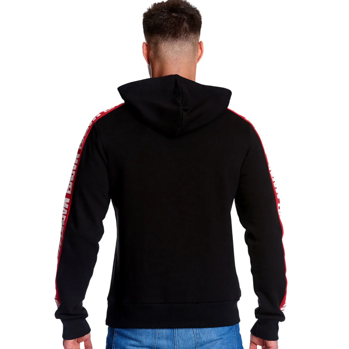 Marvel - Logo Hoodie mit Ärmelprint schwarz