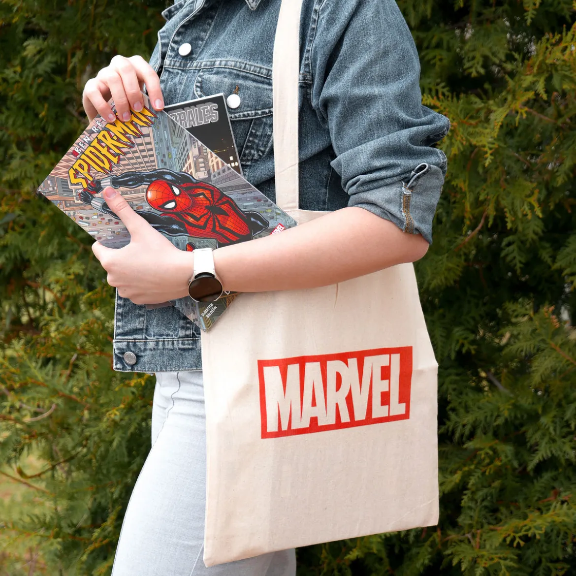 Marvel - Logo Jutebeutel beige