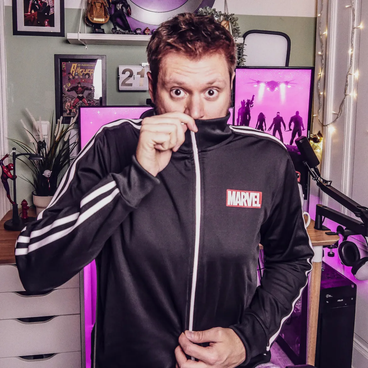 Marvel - Logo Trainingsjacke schwarz