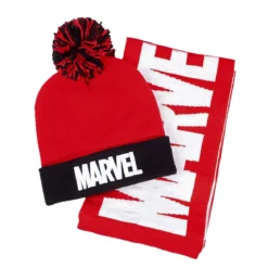 Marvel Mütze und Schal Geschenk Set