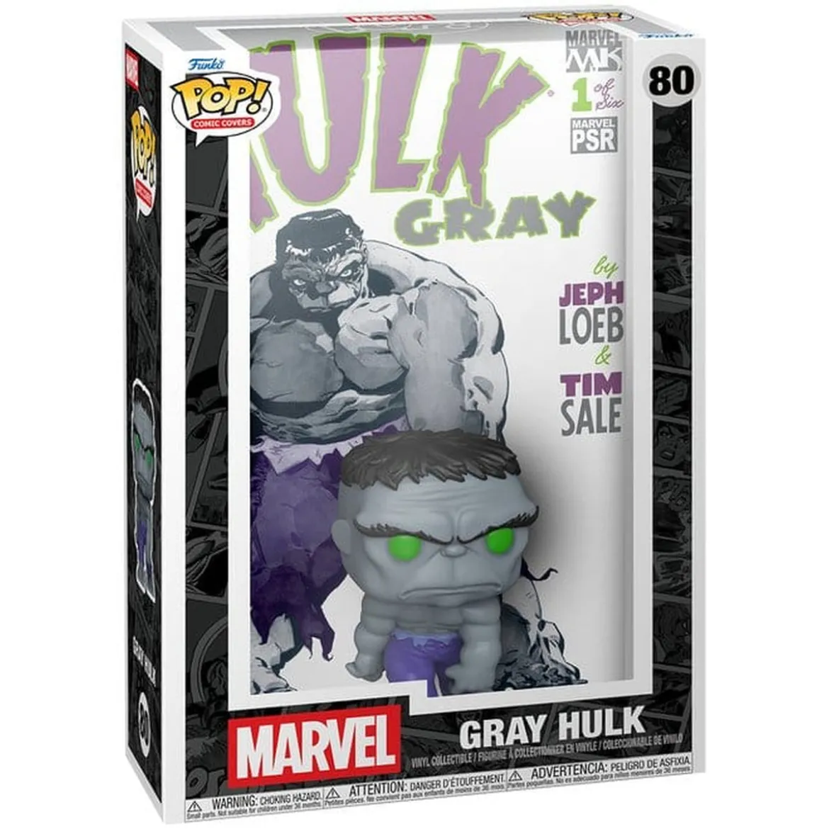 Marvel POP! Comic Covers Vinyl Figur Gray Hulk 9 cm