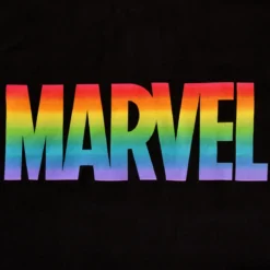 Marvel - Rainbow Pride Logo T-Shirt schwarz