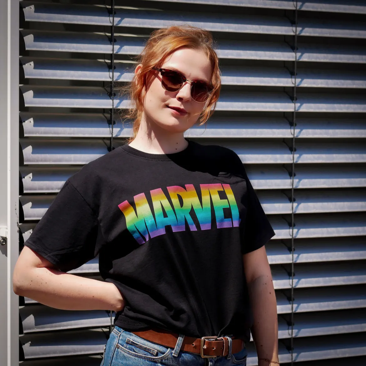 Marvel - Rainbow Pride Logo T-Shirt schwarz