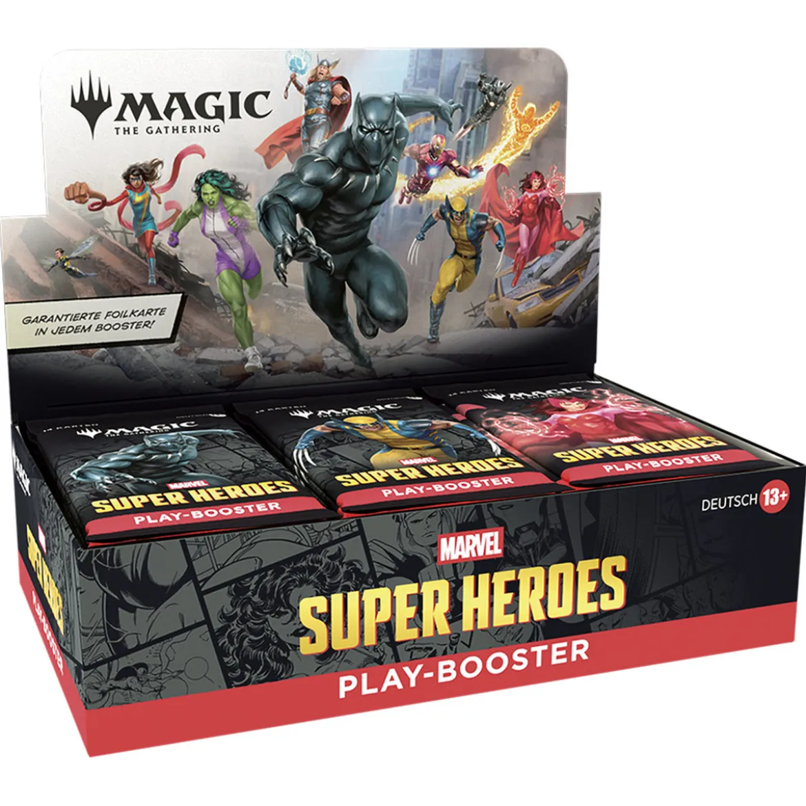 Marvel Super Heroes Play Booster deutsche Version - Magic The Gathering Display