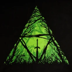 Masterschwert im Wald Hoodie für Zelda Fans schwarz