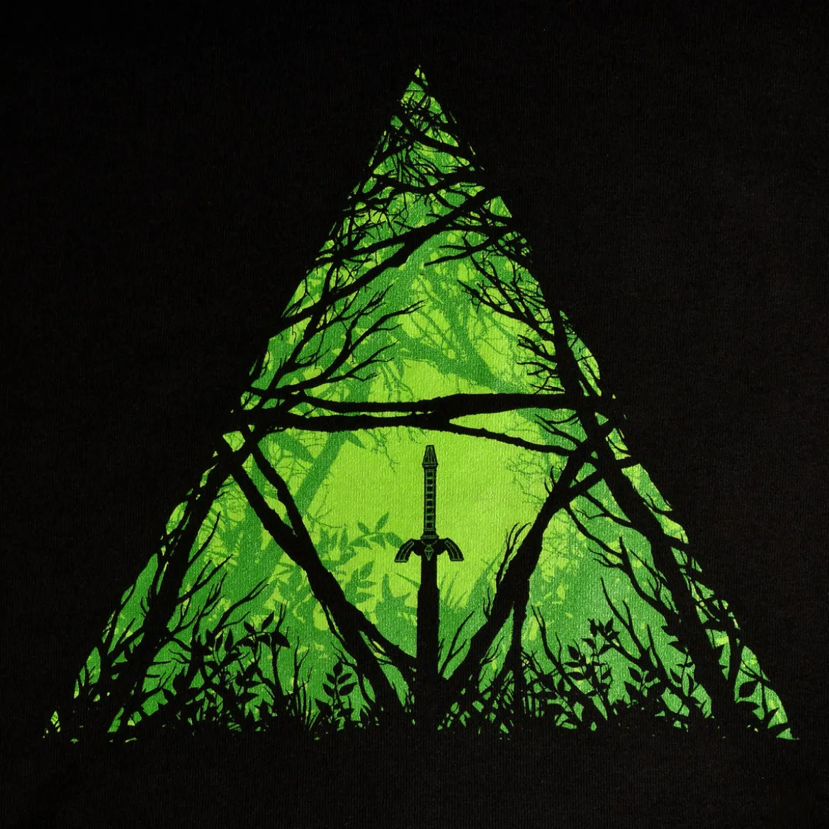 Masterschwert im Wald Hoodie für Zelda Fans schwarz