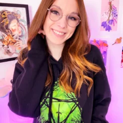 Masterschwert im Wald Hoodie für Zelda Fans schwarz