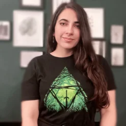 Masterschwert im Wald T-Shirt für Zelda Fans schwarz