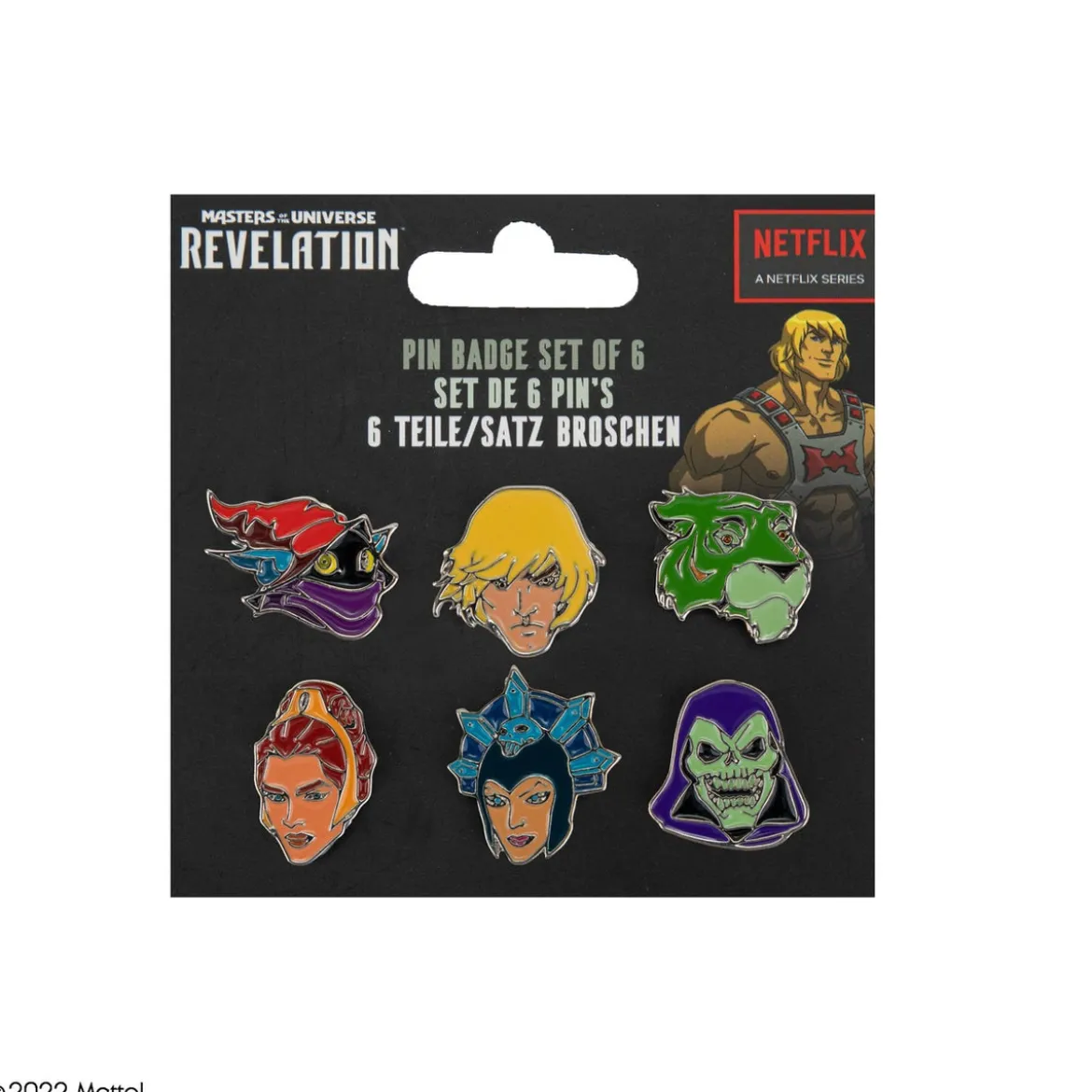 Masters of the Universe Ansteck-Buttons 6er-Pack Characters