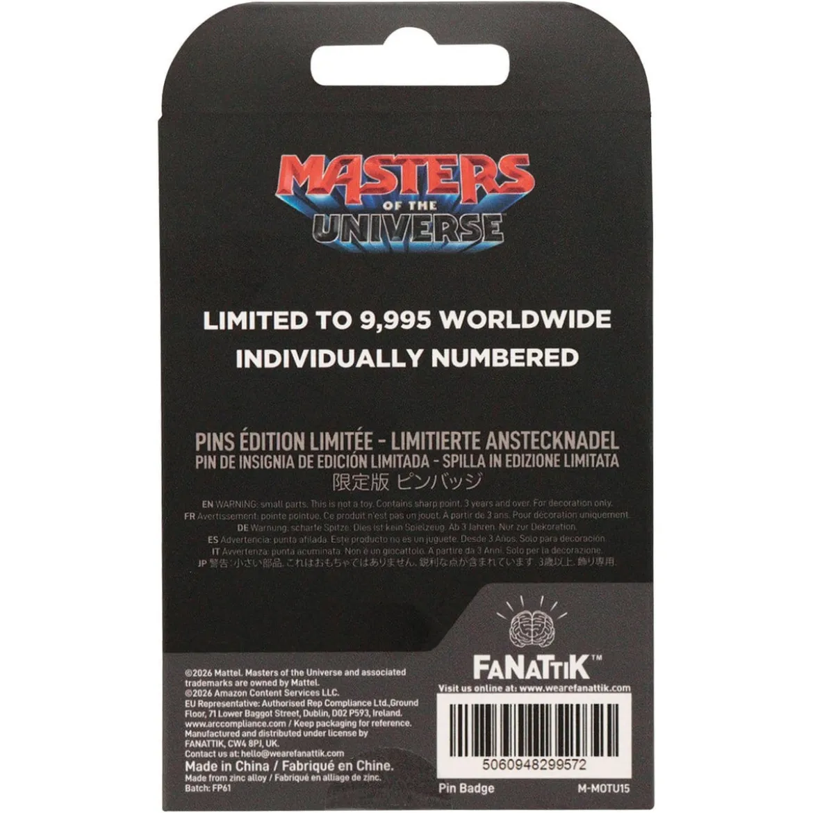 Masters of the Universe 2026 Ansteck-Pin He-Man Limited